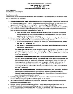 Vice President's Report